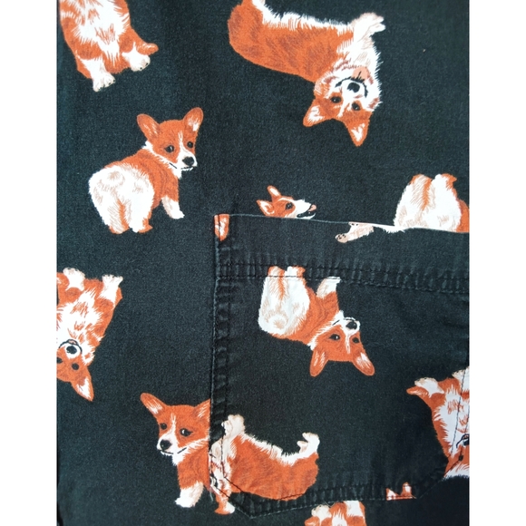 RUDE Black Shirt with Corgi Pattern - Picture 4 of 6